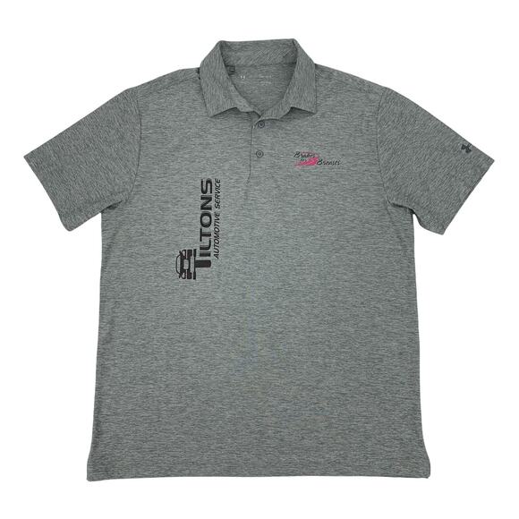 Under Armour Other - Under Armour Shirt Mens L Large Gray Playoff Breast Cancer Awareness Golf Polo